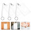 5 Sets Id Card Holder Transparent Hooks Documents Plastic 6