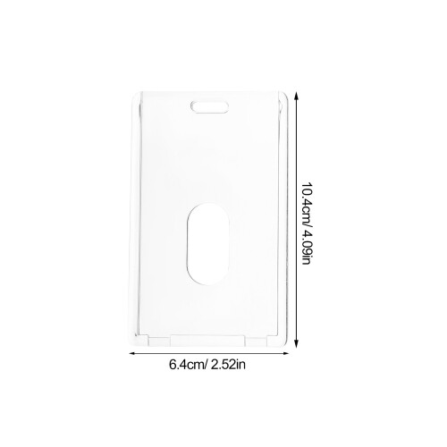 5 Sets Id Card Holder Transparent Hooks Documents Plastic 2