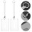 5 Sets Id Card Holder Transparent Hooks Documents Plastic 4
