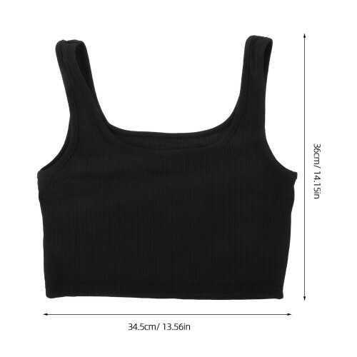 Women's Vest Tops Stable Black Polyester 1pack 1