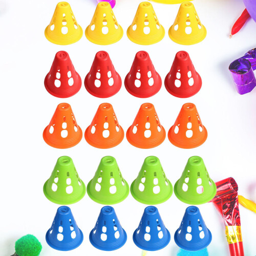 20 Pcs Roller Skating Roadblock Small Cones Outdoor Rolling 2