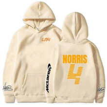 (XS, khaki) Mclaren F1 Hoodie Lando Norris 4 Letter Print Men's And Women's Sweatshirt Autumn/winter Casual Fashion Street Large Hoodie