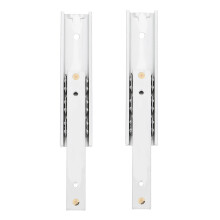 2 Pcs Two-Way Slide Duty Indoor Dresser Drawer Silver