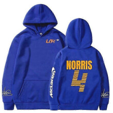 (3XL, Blue) Mclaren F1 Hoodie Lando Norris 4 Letter Print Men's And Women's Sweatshirt Autumn/winter Casual Fashion Street Large Hoodie