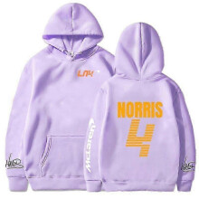 (3XL,Purple)Mclaren F1 Hoodie Lando Norris 4 Letter Print Men's And Women's Sweatshirt Autumn/winter Casual Fashion Street Large Hoodie