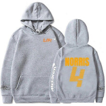(3XL, Grey) Mclaren F1 Hoodie Lando Norris 4 Letter Print Men's And Women's Sweatshirt Autumn/winter Casual Fashion Street Large Hoodie