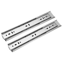 Glides Rails Drawer Track Silver Stainless Steel 1 Pair Pcs