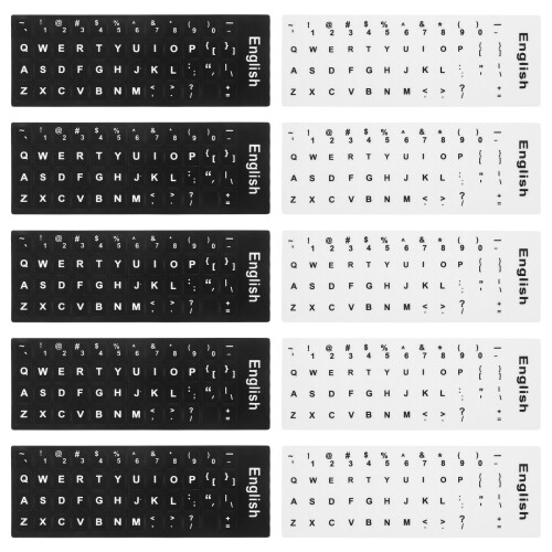 10 Sheets Laptop Replacement Keys Stickers Keyboard Protector 1