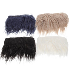 4Pcs Durable Polyester Faux Fur for DIY Crafts Fuzzy Fur Accessories