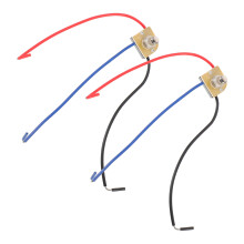 2Pcs Led Metal Head Table Lamp Three Section Turn Knob Switches Golden