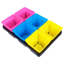 1Set Kunststoff Pflanzschale Mit 6 Gittern Für Setzlinge