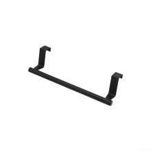 Stainless Steel Over The Door Towel Rail Holder, 23.5cm Black Kitchen Towel Rack with Tea Towel Holder