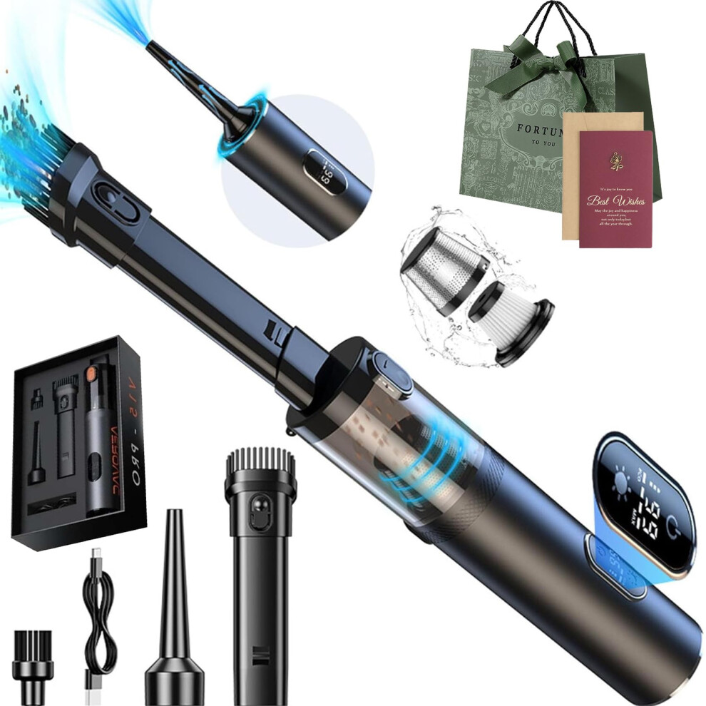 Car Vacuum V15 Pro Cordless Handheld Vacuum Cleaner 2 in 1 Blow and Suction Multifunctional Portable Car Vacuum 1 Set-image-OPC-PJXBGV6-NEW