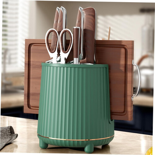Rotatable Kitchen Utensil Holder Organizer with Deep Storage for Cutting Boards Chopsticks Multi-Functional Kitchen Gadget 2