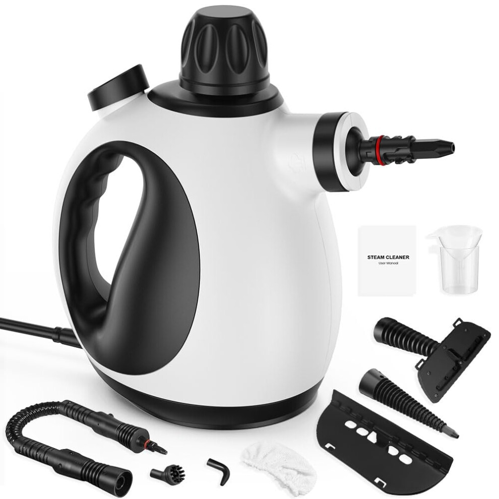 Handheld Steam Cleaner for Home, High Pressure Portable Deep Cleaner, Chemical-Free for Windows and Couch, White-image-OPC-PJXBGWJ-NEW