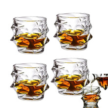 Japanese Crystal Whisky Glass Set, Old Fashioned Whiskey Glasses for Bourbon, 4PCS Tasting Glasses for Men