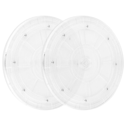 Family Turntable Acrylic Transparent 2pcs 2