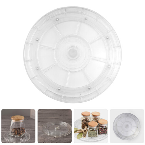 Family Turntable Acrylic Transparent 2pcs 1