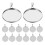 30pcs Diy Base Trays Silver Round For Crafting Activities 11