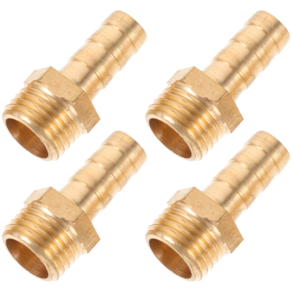4Pcs Golden Brass Pex Hose Connectors Durable Straight Air Fittings 3073332160633