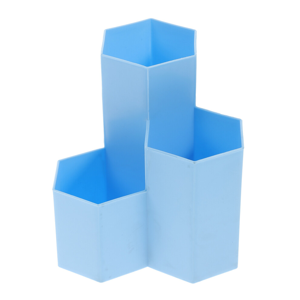 Arborister Blue Hexagonal Pen Holder Makeup Brush Organizer-image-OPC-PJXBHY8-NEW
