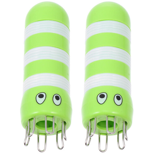 2Pcs Durable Plastic Knitting Machine Yarn Weaver Light Green