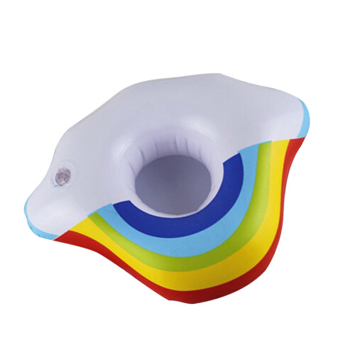 4Pcs PVC Inflatable Drink Cup Holder Floating Coaster Assorted Colors