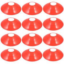 1Set Bright Red Plastic Soccer Training Cones Football Agility Markers