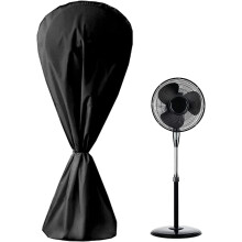 Fan Cover Dustproof Standing Pedestal Fan 420D Heavy Duty Oxford Waterproof Cover for Indoor Outdoor Use Black
