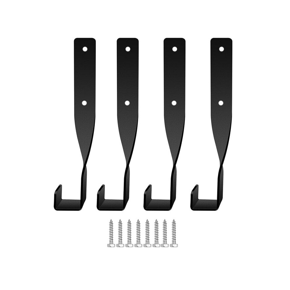 Chainsaw Holder Wall Mount For Garage Storage, Weed Eater Hanger, String Trimmer Rack, 4Pcs Black Garage Hooks 6947110384146
