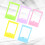 5 Pcs Photo Frame Mini Picture Large Tiny Gold Frames Colorful 6