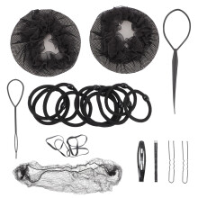 1Set Durable Elastic Hair Nets for Women Mesh Bun Hair Nets Set