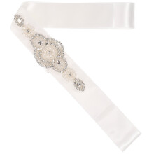 Ivory Rhinestone Bridal Belt for Dress Formal Occasion Women Accessory
