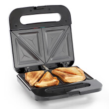 Electric Non-Stick Aluminum Panini Press Sandwich Maker, Compact Design Griddle for Triangle-Shaped Grilling