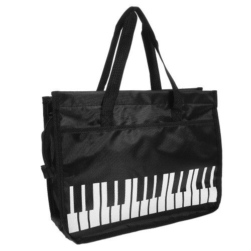Black Nylon Music Score Storage Bag Lightweight Protective Pouch