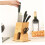Multi-Function Bamboo Kitchen Cutlery Rack with Ventilated Slope Design for Knife and Utensil Storage 4