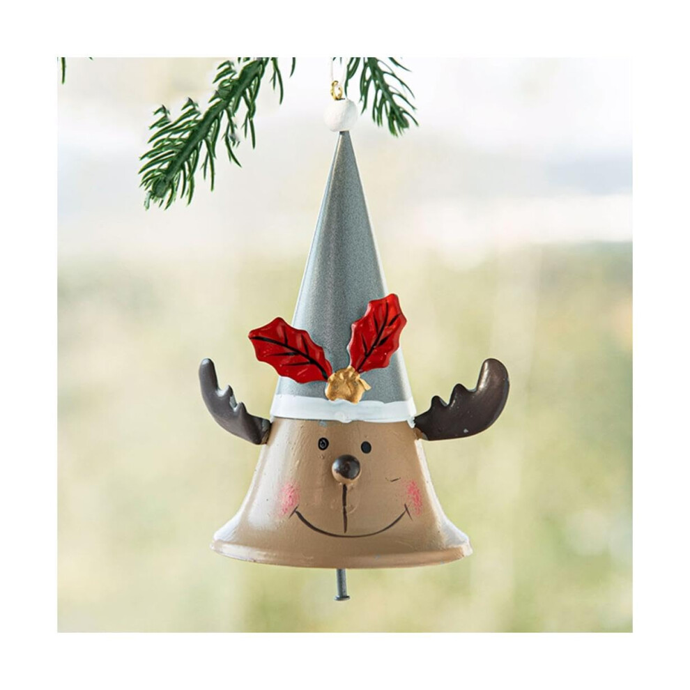 Christmas Bells Hanging Pendants Iron Ornaments for Home Party Decoration Supplies - Creative Tree Decor, 6-Inch, Red and Gold-image-OPC-PJXCJNY-NEW