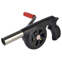 Picnic BBQ Blower Hand Fire Tool for Air Camping Crank Fan Bellows - Black One Size for Hiking and Outdoor Use