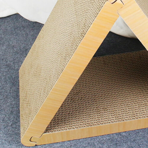 Vertical Cat Tower Scratcher for Cats, Triangular Design, Multi-Purpose Pet Product, Durable Material, Space-Saving Style 1