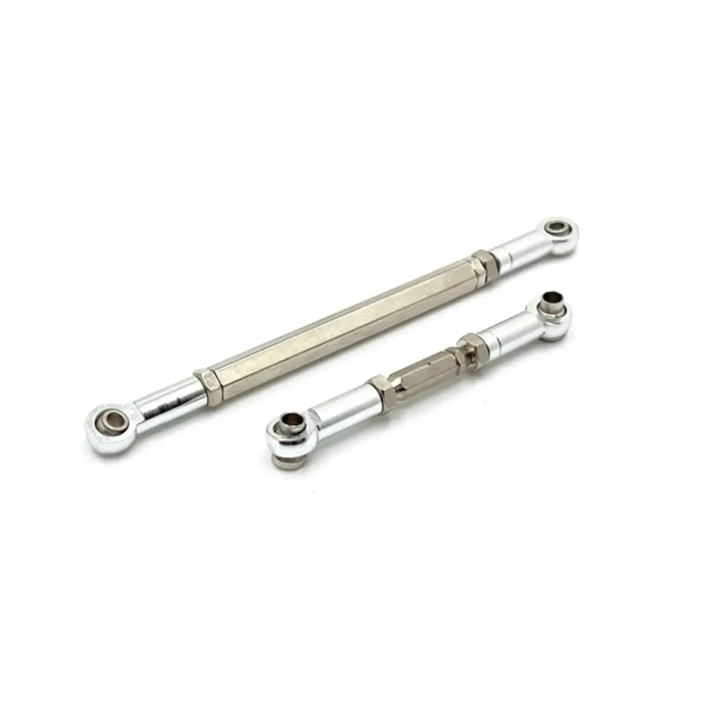 Steering Linkage Servo Link Aluminum Alloy 1/12 Steering Link Rod for MN82 LC79 MN78 RC Cars Silver Replacement Part-image-OPC-PJXCKWN-NEW