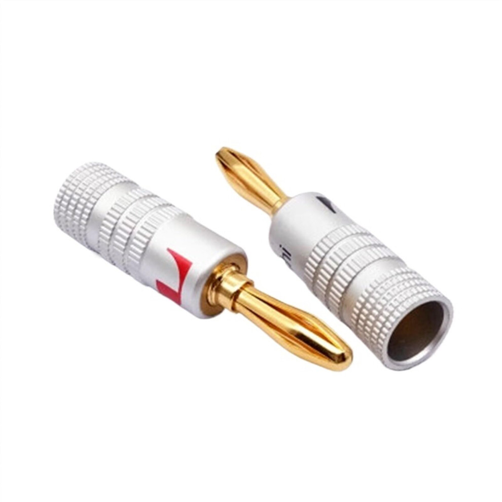 Plated Copper Banana Connector Wire 4Mm No Welding Sound Horn Wire For Speaker - 4 Pcs Set Gold 6947110386119