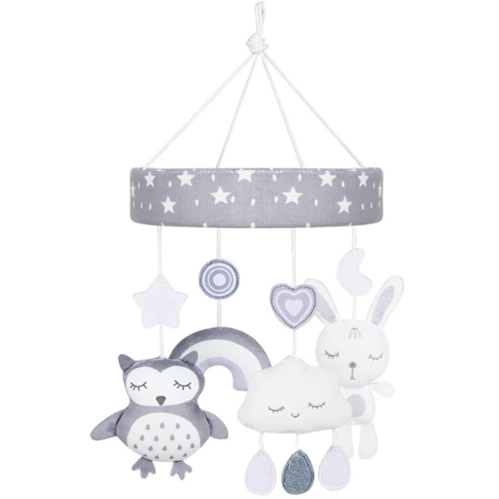 Crib Mobile Rotating Rattles for Baby - Cartoon Nursery Bed Bell Hanging Toy in Soft Colors for Soothing Sleep