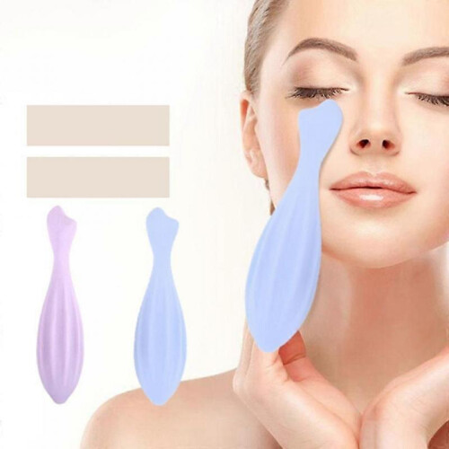 (Blue) Silicone Reusable Face Massage Roller Face Lifting Skin Care Reduce Acnes 1