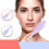 (Blue) Silicone Reusable Face Massage Roller Face Lifting Skin Care Reduce Acnes 5