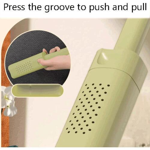 Plastic Mop Portable with 3 Reusable Mop Head Refills, Versatile Self-Squeeze Rotatable Cleaning Sponge Mop 2