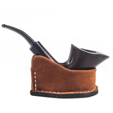 Tobacco Pipe Stand Holder, Genuine Leather Pipe Holder for Most Smoking Pipes, Ideal Gift for Dad or Man