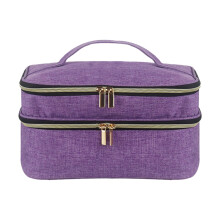 Sewing Storage Case - Double Layer Waterproof Organiser for Sewing Utensils, Large Capacity Storage Box in Violet