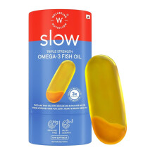 WELLBEING NUTRITION Slow,Extra Virgin Fish Oil 1240Mg Omega-3 |Epa,Dha & Curcumin In Advanced Triple Strength Fish Oil,Brain, Heart,Joints - 1250Mg