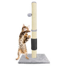 80cm Cat Scratching Post with Natural Sisal & Carpet, Heavy Duty Base Kitten Activity Tree Scratcher Post