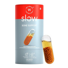 Wellbeing Nutrition Slow Bone Support | Plant-Based Calcium, Vitamin D3 & K2 for Stronger Bones & Joints | Slow Release Technology - 60 Capsules